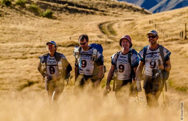Team 9  Sheep Eaters from Australia heading into the transition on at the Lindis Burn.